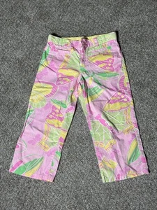Lilly Pulitzer Girls Sz 8 Floral Pants Casual Beach Party School Butterflys P56 - Picture 1 of 12