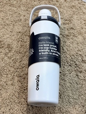 OWALA 30OZ ELEGANTE BLANCO CON TAPA GRIS - BLANCO/GRIS NUEVO Foto 1 de 4