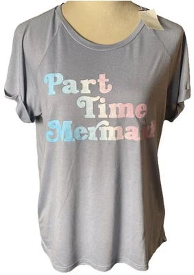 Part Time русалка графический короткий рукав футболка Sz L женщин новый с Ярлыками легкий Hilo - Изображение 1 из 4