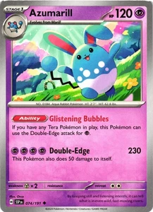 Azumarill Non-Holo SV08: Surging Sparks 074/191 NM Uncommon - Picture 1 of 2
