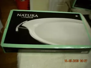 Natura by Godinger Silver Art Co 16" x 11" Serving Platter w Tray 6387 White New - Picture 1 of 2