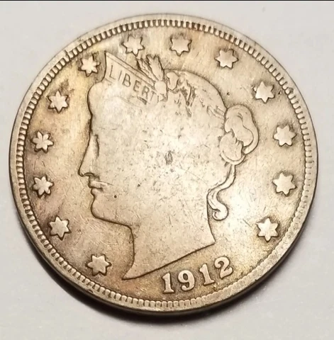 1912-S Liberty V Nickel Beautiful High Grade Coin Rare Date Full Liberty Cover