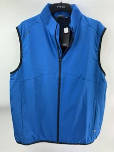 Ping Golf Mens Gilet Ashbourne Blue Sleeveless /Full Zip /Size UK XXL /New/22257 - Picture 1 of 12