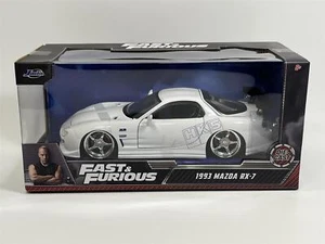 Fast and Furious 1993 Mazda RX-7 White HKS Power 1:24 Scale Jada 32607 - Picture 1 of 5