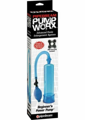 Beginner Penis Pump Power Vacuum for Men Big Dick Stretcher Male Enlarger Blue - Image 1 of 4