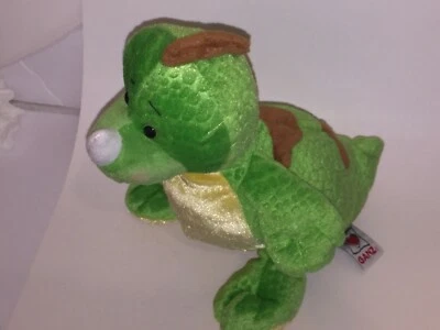  Ganz Webkinz Key Lime Dino HM 185 Plush Stuffed 9"  Green/Yellow/Brown - Image 1 of 3