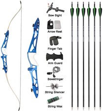 66" 68" 70" Takedown Recurve Bow Arrow Set Archery Target Shooting Competition