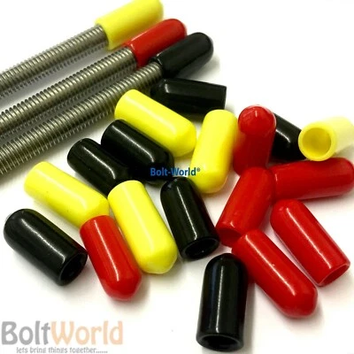 BOLT WORLD END CAP ROD BAR SCREWS BOLTS TUBES CABLE VINYL RUBBER PLASTIC THREAD COVER CAPS