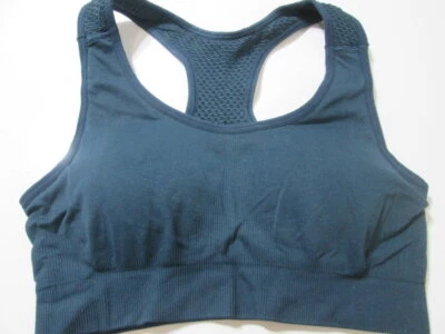 Sutiã esportivo Old Navy tamanho S azul marinho forrado sem fio pulôver racerback treino seco - Imagem 1 de 4