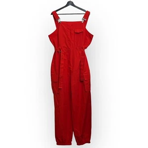 Orange Overall Womens 2XL Lightweight Cargo Belted Zipper - Picture 1 of 4