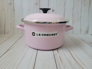 Brand New Le Creuset Stock Pot 3 7/8 qt Enamel on Steel Pink in Retail Box - Picture 1 of 13