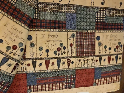 If Friends Were Flowers, I`d Pick You Deb Strain Folk Art Americana Buttons BTHY - Image 1 of 4