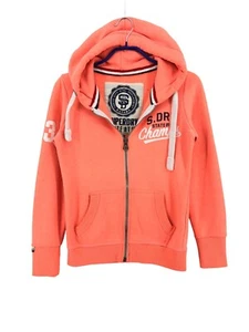 SUPERDRY Damen Full Zip Orange Kapuzenpullover Größe S - Bild 1 von 9