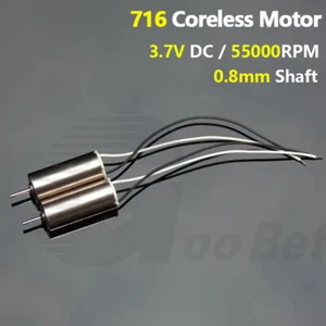 716 Coreless Motor 7x16mm 3.7V 55000RPM 0.8mm Shaft for RC Plane Quadcopter HM1 - Picture 1 of 11