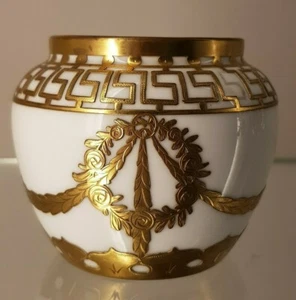 Rosenthal jarrón raro antiguo, montura latón, marca 1891-1906, 1. Wahl - Imagen 1 de 9