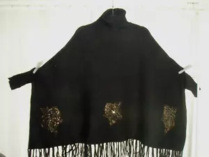 Poncho, schwarz, Größe 20 Large. - Bild 1 von 2