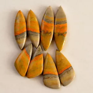 Lotto 4 paia di pietre preziose diaspro ape bombo naturale 86 ct 34x9-22x6 mm #13432 - Foto 1 di 8