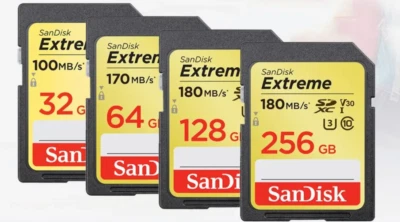 SanDisk Extreme SD Card 32GB 64GB 128GB SDXC Class 10 Memory Card Card - Image 1 of 4