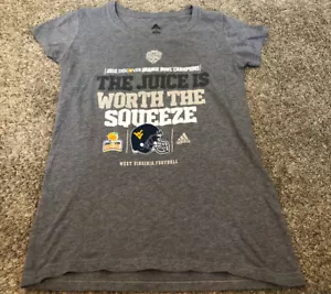West Virginia Mountaineers 2012 Orange Bowl T-shirt Tee Womens Size Small Adidas - Picture 1 of 3