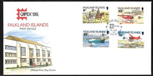 FALKLAND ISLANDS F.D.C. 8/6/1996 SG766-69 "CAPEX 96" STAMP EXHIBITION - Picture 1 of 4