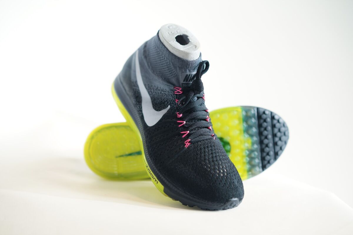 Nike Zoom All Out Flyknit Black White Volt for Sale Nike Zoom All Out Flyknit Black White Volt for Sale
