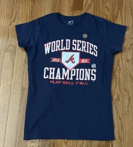Womens Atlanta Braves MLB Apparel 2021 World Series Champions Shirt Large - Picture 1 of 1