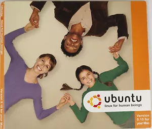 Ubuntu Linux 5.10 for PowerPC Mac CD Rare - Vintage, Linux for Human Beings - Picture 1 of 1