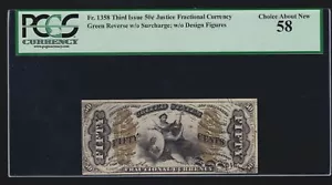 US 50c Fractional Currency Note FR 1358 PCGS 58 Ch AU - Picture 1 of 2