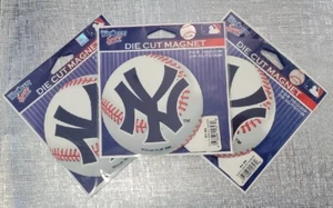 New York Yankees WinCraft Sports Die Cut Magnet, 4" Circle. New - Picture 1 of 2