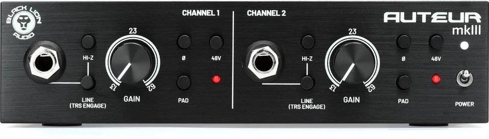 Black Lion Audio Auteur MkIII 2-channel Microphone Preamp - Image 1 of 1