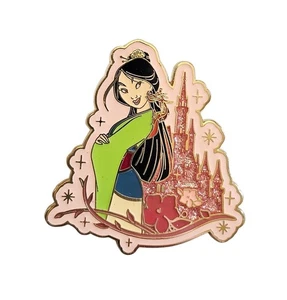Prendedor Disney Princesa Con Brillo Castillo Colección Mulan Y Mushu - Imagen 1 de 4