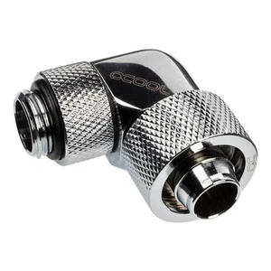10x Alphacool Eiszapfen 16/10mm Anschraubtülle 90° drehbar G1/4 - Chrome - Afbeelding 1 van 2
