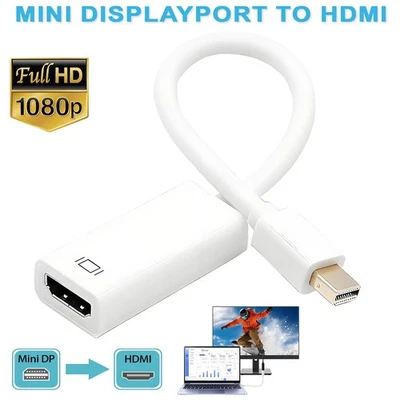 Mini Display Port DP ThunderBolt to HDMI Adapter Cable For iMac Macbook Pro - Image 1 of 4