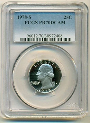 1978 S Washington Quarter Proof PR70 DCAM PCGS - Image 1 of 2