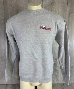 Poler Stuff Sweatshirt Grey Crew Neck Long Sleeve Logo Top Men’s Size M - Picture 1 of 20