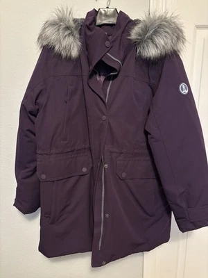 Parka Lands' End Expedition para mujer BlackBerry/ciruela oscura capucha desmontable Foto 1 de 4