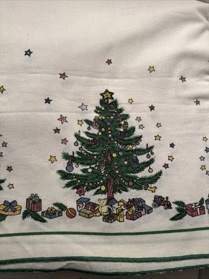 Fallani  (Nikko Christmas Time) Christmas Tree Napkins Set 8 & Tablecloth 62x88” - Image 1 of 4