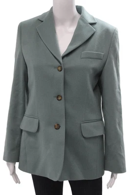 Blazer LL Bean Mujer Clásico Verde Lana Cachemira Manga Larga Talla 4 Foto 1 de 4