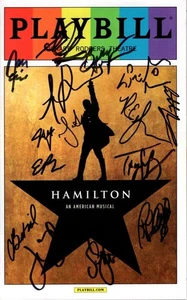 Hamilton Signed Autographed Cast RARE Pride Playbill ( Lin-Manuel Miranda ) - Foto 1 di 2