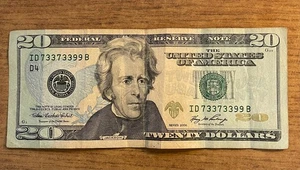 2006 U.S. TWENTY DOLLAR BILL FOUR OF A KIND TWO PAIRS REPEATER LATE NITE BARGAIN - Picture 1 of 2