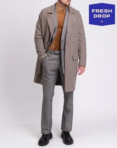 RRP €4935 BRUNELLO CUCINELLI Cashmere & Wool Coat IT46 US34 XS Houndstooth Lined - Picture 1 of 11