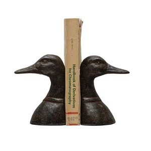 Sujetalibros con cabeza de pato de hierro fundido envejecido - Imagen 1 de 9