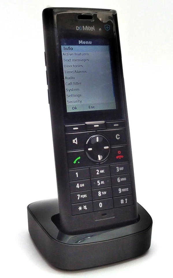 Aparelho Mitel 712DT DECT extensão sem fio display LCD + doca 51310674 - Imagem 1 de 4
