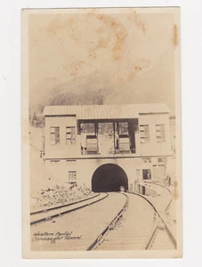 POST CARD Western Portal Connaught Tunnel BC REAL PHOTO unused rppc - Picture 1 of 2