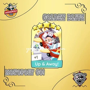 UP & AWAY - GOLDEN BLITZ EVENT - ADESIVO MONO_POLY_GO 5 STELLE - Foto 1 di 1