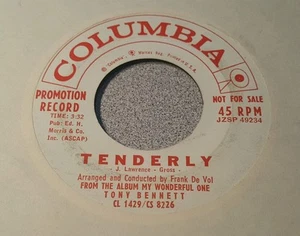 J. lawrence W. Gross ~ Tenderly ~ Promo ~ (VG+) - Picture 1 of 2
