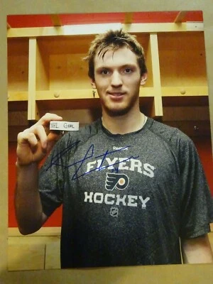 Foto autografiada firmada por SEAN COUTURIER Philadelphia Flyers 8"x10" Foto 1 de 4