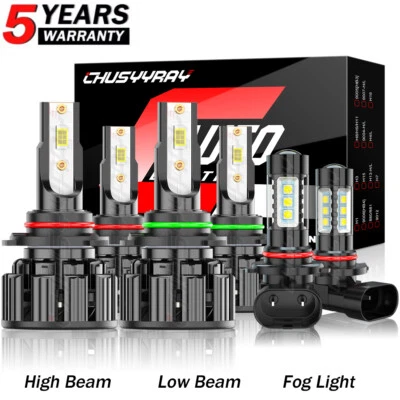 Para For Ford Five Hundred 2005-2007 - 6PC Faro LED Luz de niebla Hi Lo Beam US - Image 1 of 4