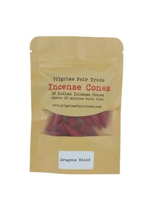 Pilgrims Fair Trade Natural Indian Incense Cones 20 Per Packet - Image 1 of 4