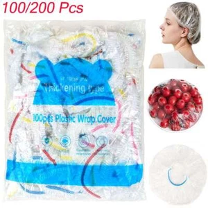 100/200pcs Fresh Keeping Bags Reusable Elastic Food Storage Covers Plastic Bowl - Picture 1 of 13